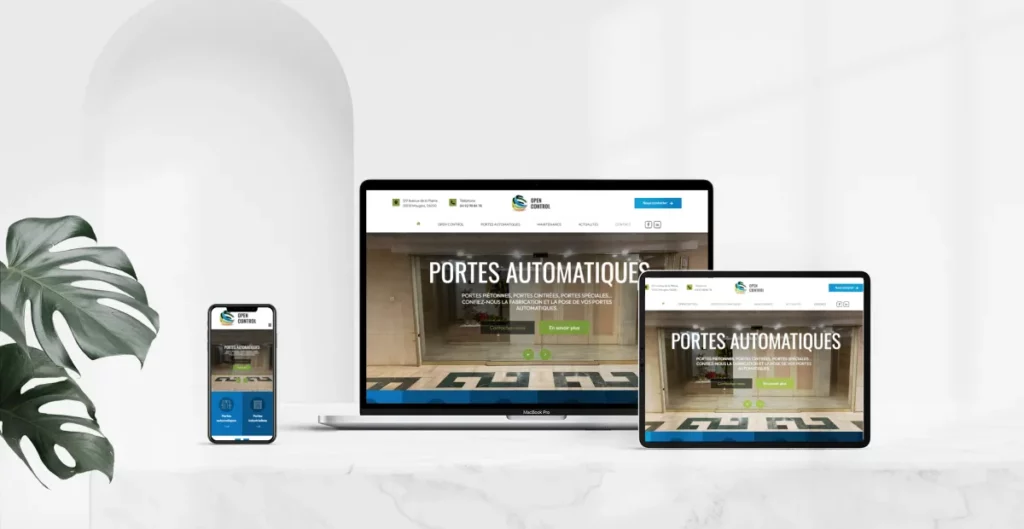 Open Control Installation Porte Automatique Cannes Article Mockup