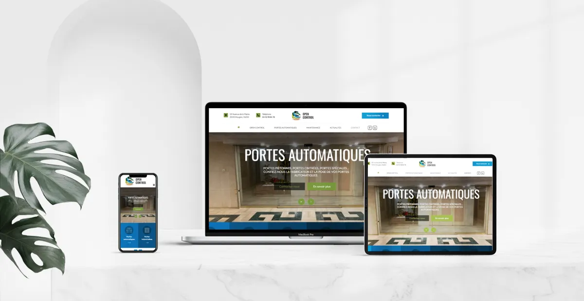 Open Control Installation Porte Automatique Cannes Article Mockup